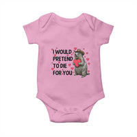 Funny Groundhog Valentines Baby Onesie I Would Pretend To Die For You - Wonder Print Shop