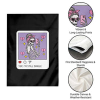 Anti Valentine Garden Flag Funny Skeleton Selfie Meme - Wonder Print Shop