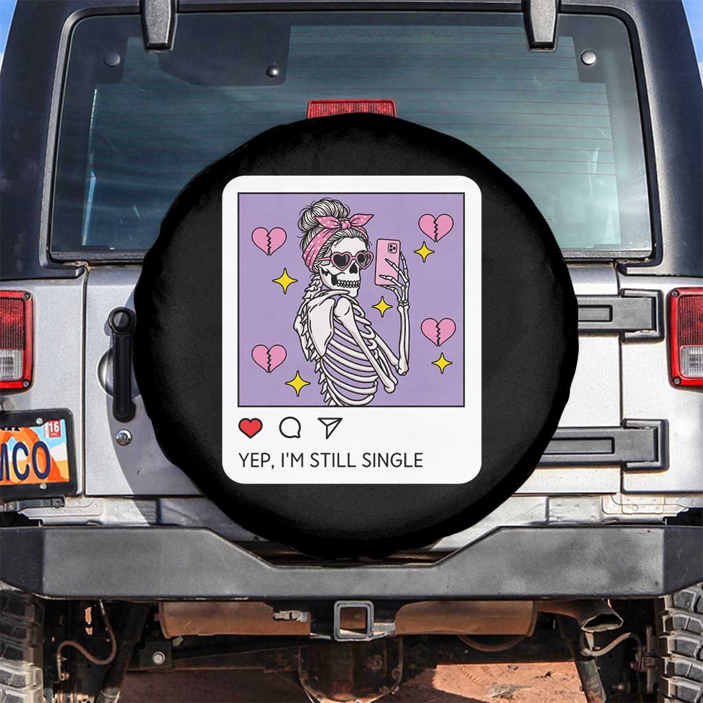 Anti Valentine Spare Tire Cover Funny Skeleton Selfie Meme - Wonder Print Shop