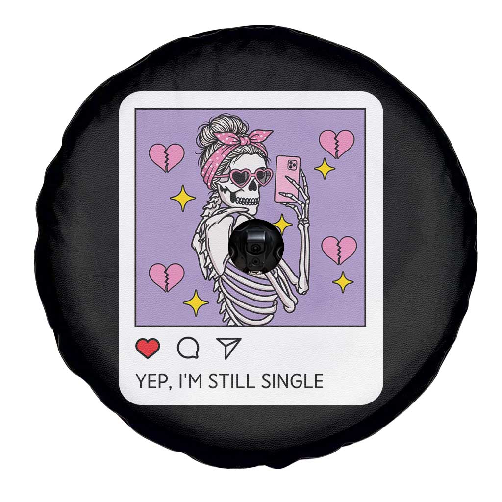 Anti Valentine Spare Tire Cover Funny Skeleton Selfie Meme - Wonder Print Shop