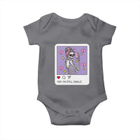 Anti Valentine Baby Onesie Funny Skeleton Selfie Meme - Wonder Print Shop