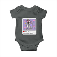 Anti Valentine Baby Onesie Funny Skeleton Selfie Meme - Wonder Print Shop