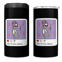 Anti Valentine 4 in 1 Can Cooler Tumbler Funny Skeleton Selfie Meme - Wonder Print Shop