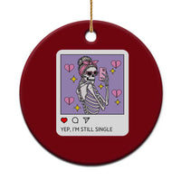 Anti Valentine Ceramic Ornament Funny Skeleton Selfie Meme - Wonder Print Shop