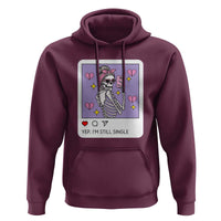 Anti Valentine Hoodie Funny Skeleton Selfie Meme - Wonder Print Shop