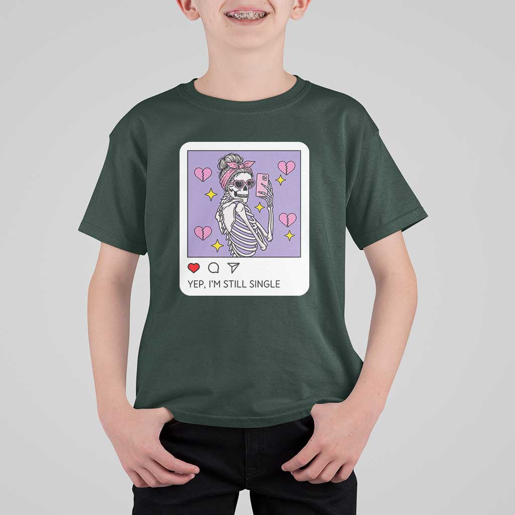 Anti Valentine T Shirt For Kid Funny Skeleton Selfie Meme - Wonder Print Shop