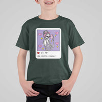 Anti Valentine T Shirt For Kid Funny Skeleton Selfie Meme - Wonder Print Shop