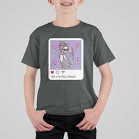 Anti Valentine T Shirt For Kid Funny Skeleton Selfie Meme - Wonder Print Shop