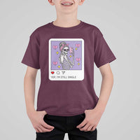 Anti Valentine T Shirt For Kid Funny Skeleton Selfie Meme - Wonder Print Shop