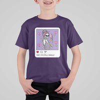 Anti Valentine T Shirt For Kid Funny Skeleton Selfie Meme - Wonder Print Shop
