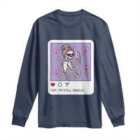 Anti Valentine Long Sleeve Shirt Funny Skeleton Selfie Meme - Wonder Print Shop