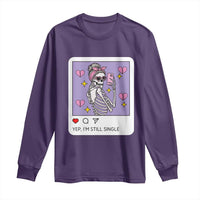 Anti Valentine Long Sleeve Shirt Funny Skeleton Selfie Meme - Wonder Print Shop