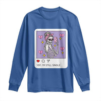 Anti Valentine Long Sleeve Shirt Funny Skeleton Selfie Meme - Wonder Print Shop