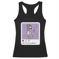 Anti Valentine Racerback Tank Top Funny Skeleton Selfie Meme - Wonder Print Shop