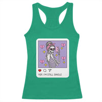 Anti Valentine Racerback Tank Top Funny Skeleton Selfie Meme - Wonder Print Shop