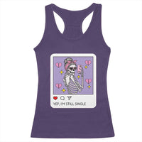 Anti Valentine Racerback Tank Top Funny Skeleton Selfie Meme - Wonder Print Shop