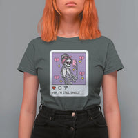 Anti Valentine T Shirt For Women Funny Skeleton Selfie Meme - Wonder Print Shop
