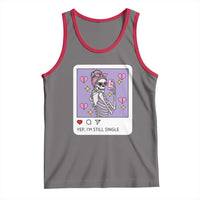 Anti Valentine Tank Top Funny Skeleton Selfie Meme - Wonder Print Shop
