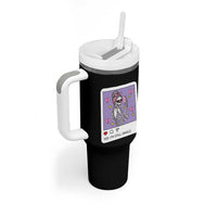 Anti Valentine Tumbler With Handle Funny Skeleton Selfie Meme - Wonder Print Shop
