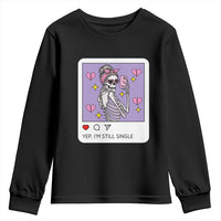 Anti Valentine Youth Sweatshirt Funny Skeleton Selfie Meme - Wonder Print Shop
