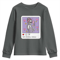 Anti Valentine Youth Sweatshirt Funny Skeleton Selfie Meme - Wonder Print Shop