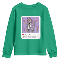 Anti Valentine Youth Sweatshirt Funny Skeleton Selfie Meme - Wonder Print Shop