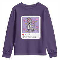 Anti Valentine Youth Sweatshirt Funny Skeleton Selfie Meme - Wonder Print Shop