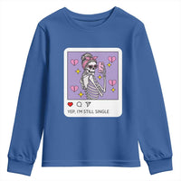 Anti Valentine Youth Sweatshirt Funny Skeleton Selfie Meme - Wonder Print Shop