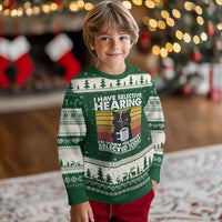 Funny Black Cat Meme Ugly Christmas Sweater I Have Selective Hearing You Were Not Selected Today - Wonder Print Shop