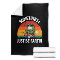 Funny Frog Meme Throw Blanket Sometimes I Just Be Fartin - Wonder Print Shop