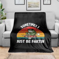 Funny Frog Meme Throw Blanket Sometimes I Just Be Fartin - Wonder Print Shop