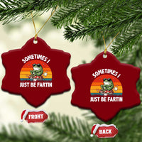 Funny Frog Meme Ceramic Ornament Sometimes I Just Be Fartin - Wonder Print Shop