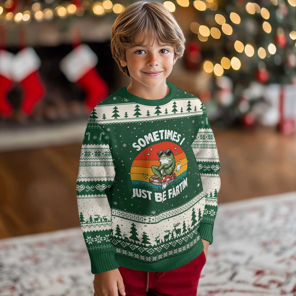 Funny Frog Meme Ugly Christmas Sweater Sometimes I Just Be Fartin - Wonder Print Shop