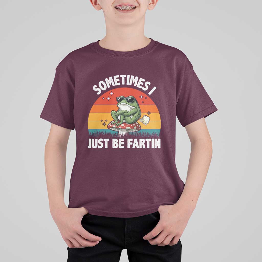 Funny Frog Meme T Shirt For Kid Sometimes I Just Be Fartin - Wonder Print Shop
