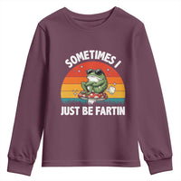 Funny Frog Meme Youth Sweatshirt Sometimes I Just Be Fartin - Wonder Print Shop