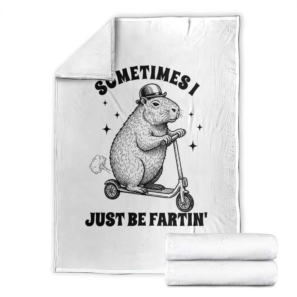 Funny Groundhog Scooter Throw Blanket Sometimes I Just Be Fartin - Wonder Print Shop