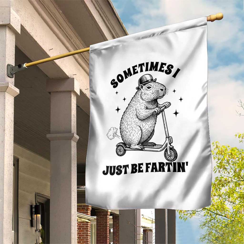 Funny Groundhog Scooter Garden Flag Sometimes I Just Be Fartin - Wonder Print Shop