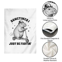 Funny Groundhog Scooter Garden Flag Sometimes I Just Be Fartin - Wonder Print Shop