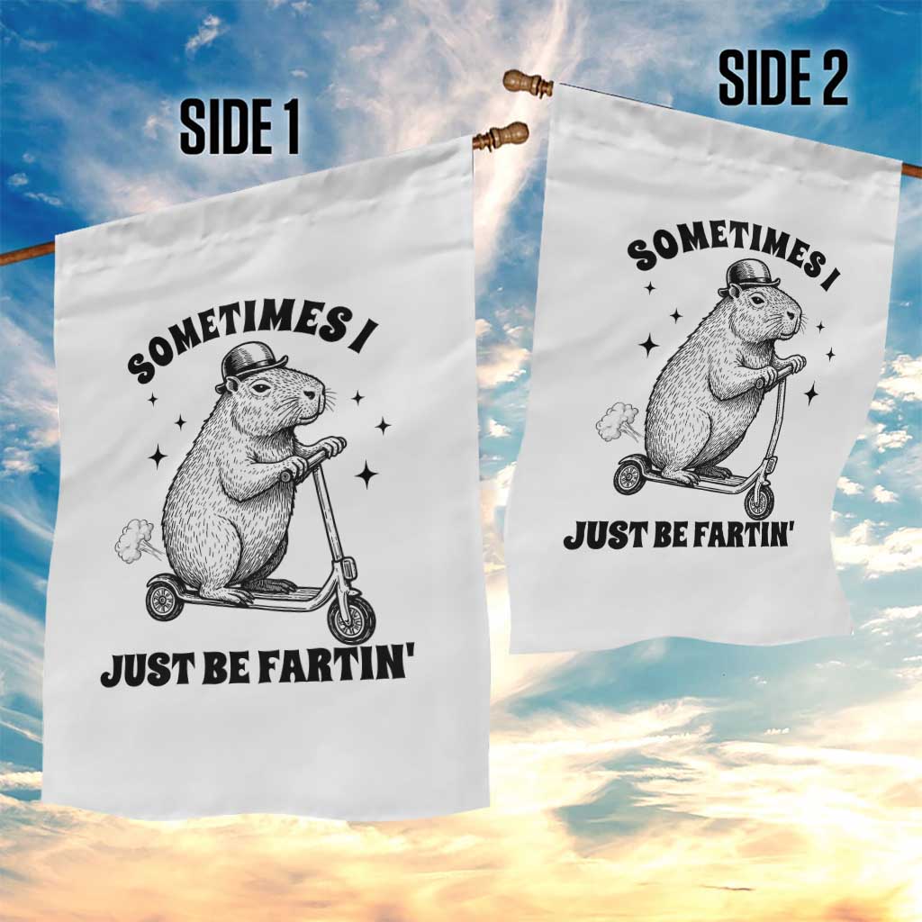 Funny Groundhog Scooter Garden Flag Sometimes I Just Be Fartin - Wonder Print Shop