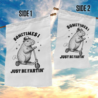 Funny Groundhog Scooter Garden Flag Sometimes I Just Be Fartin - Wonder Print Shop