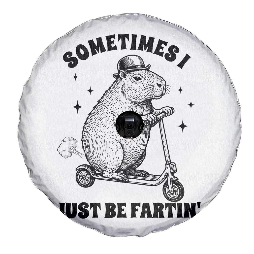 Funny Groundhog Scooter Spare Tire Cover Sometimes I Just Be Fartin - Wonder Print Shop