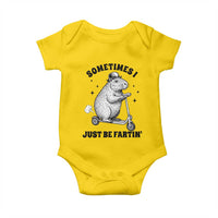 Funny Groundhog Scooter Baby Onesie Sometimes I Just Be Fartin - Wonder Print Shop