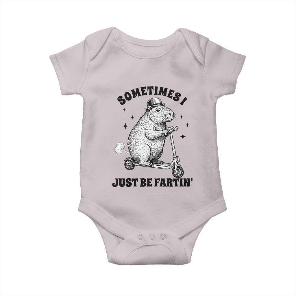 Funny Groundhog Scooter Baby Onesie Sometimes I Just Be Fartin - Wonder Print Shop