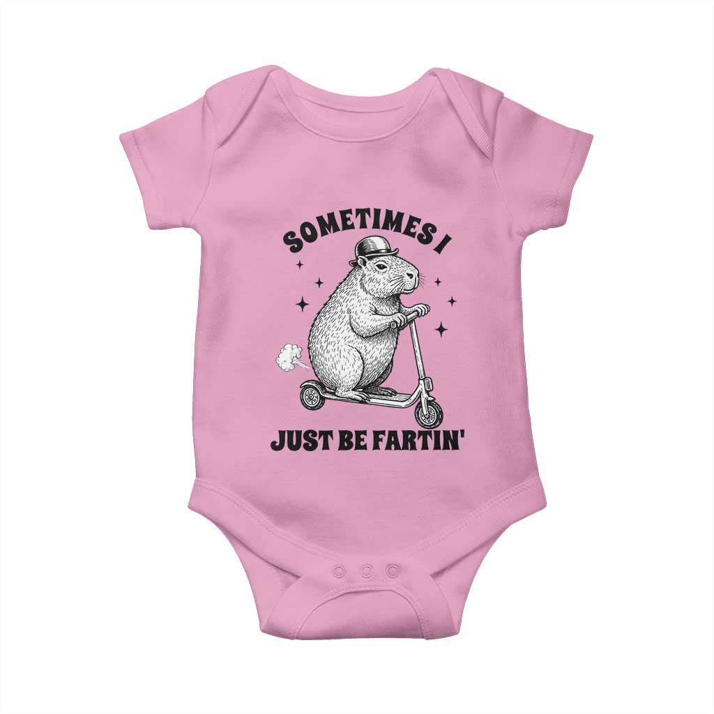 Funny Groundhog Scooter Baby Onesie Sometimes I Just Be Fartin - Wonder Print Shop