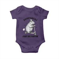 Funny Groundhog Scooter Baby Onesie Sometimes I Just Be Fartin - Wonder Print Shop