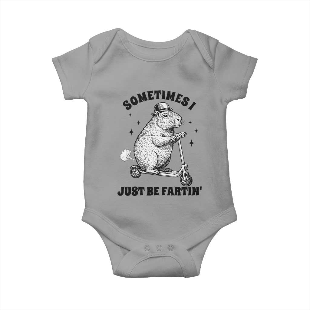 Funny Groundhog Scooter Baby Onesie Sometimes I Just Be Fartin - Wonder Print Shop