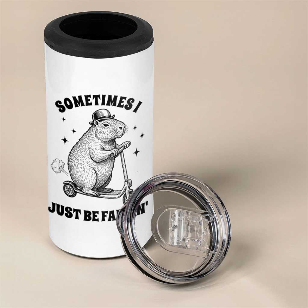 Funny Groundhog Scooter 4 in 1 Can Cooler Tumbler Sometimes I Just Be Fartin - Wonder Print Shop