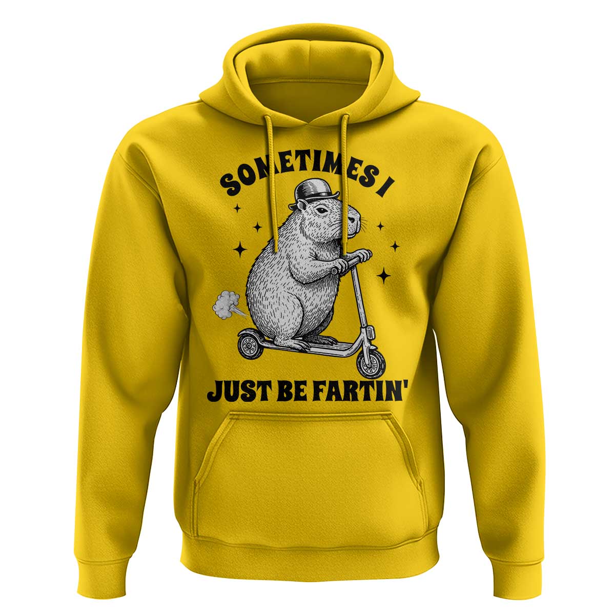 Funny Groundhog Scooter Hoodie Sometimes I Just Be Fartin - Wonder Print Shop