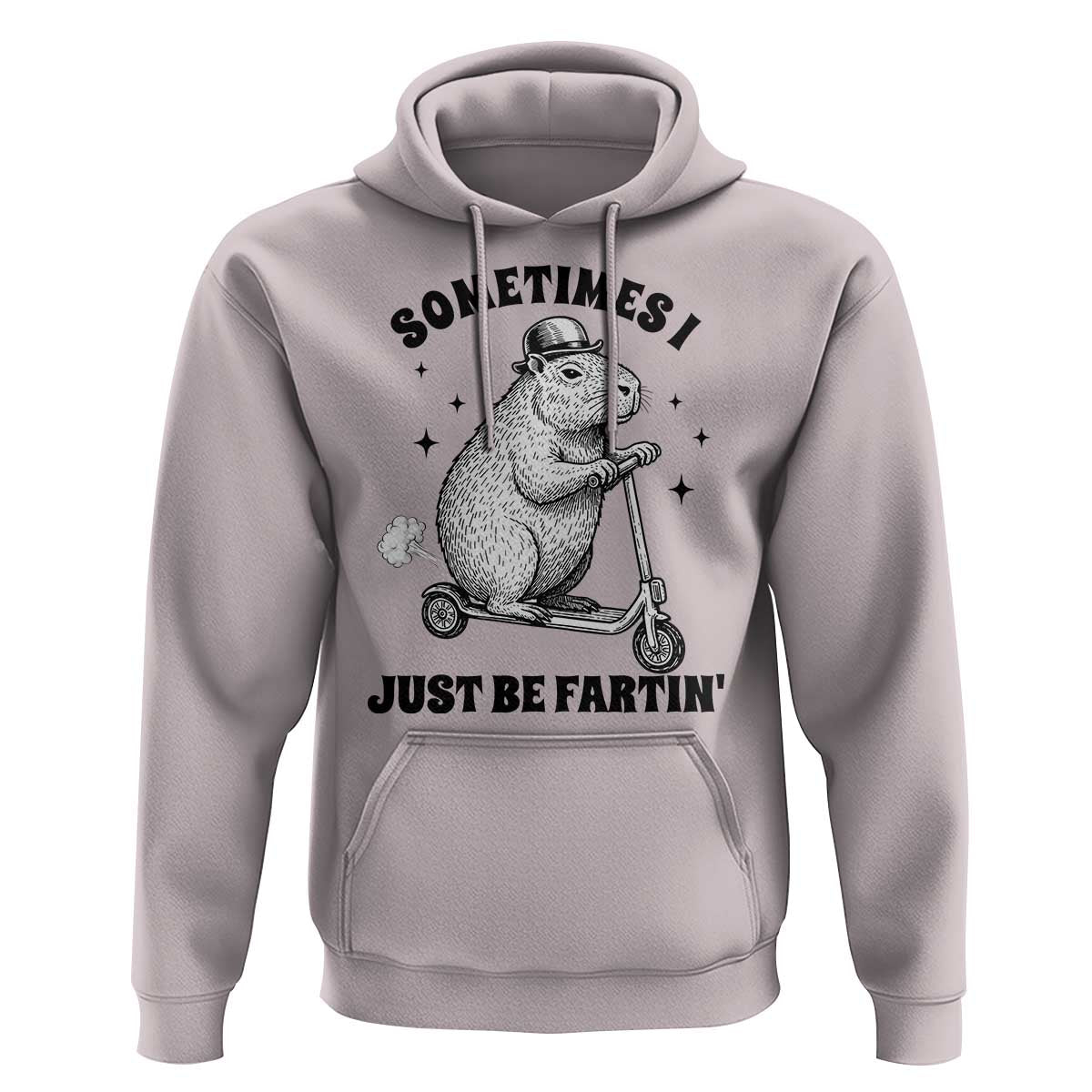 Funny Groundhog Scooter Hoodie Sometimes I Just Be Fartin - Wonder Print Shop