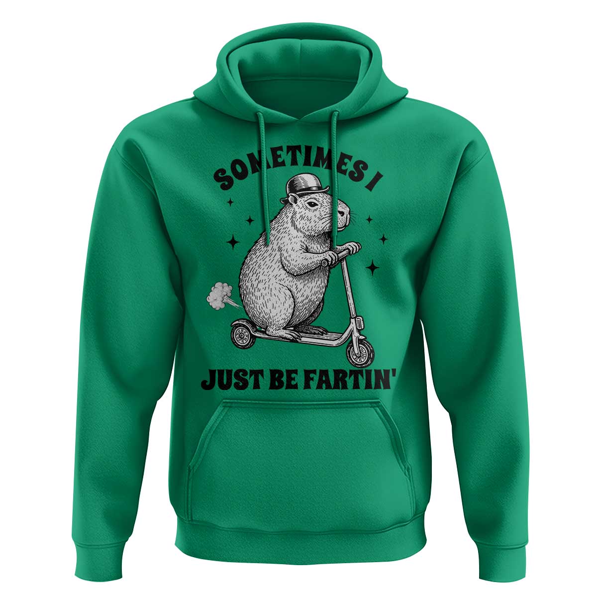 Funny Groundhog Scooter Hoodie Sometimes I Just Be Fartin - Wonder Print Shop